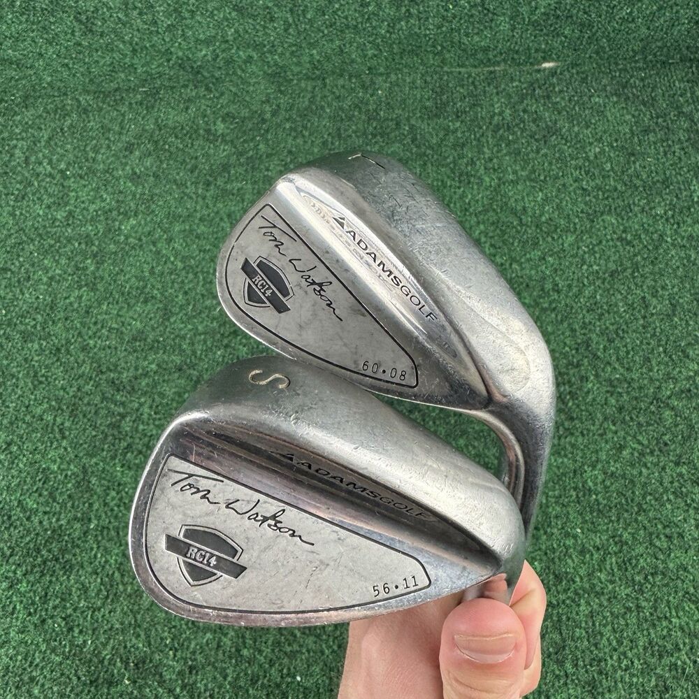 Adams Tom Watson CHROME Wedge Set 56•11 60•08 Sand Lob RH Steel Shaft
